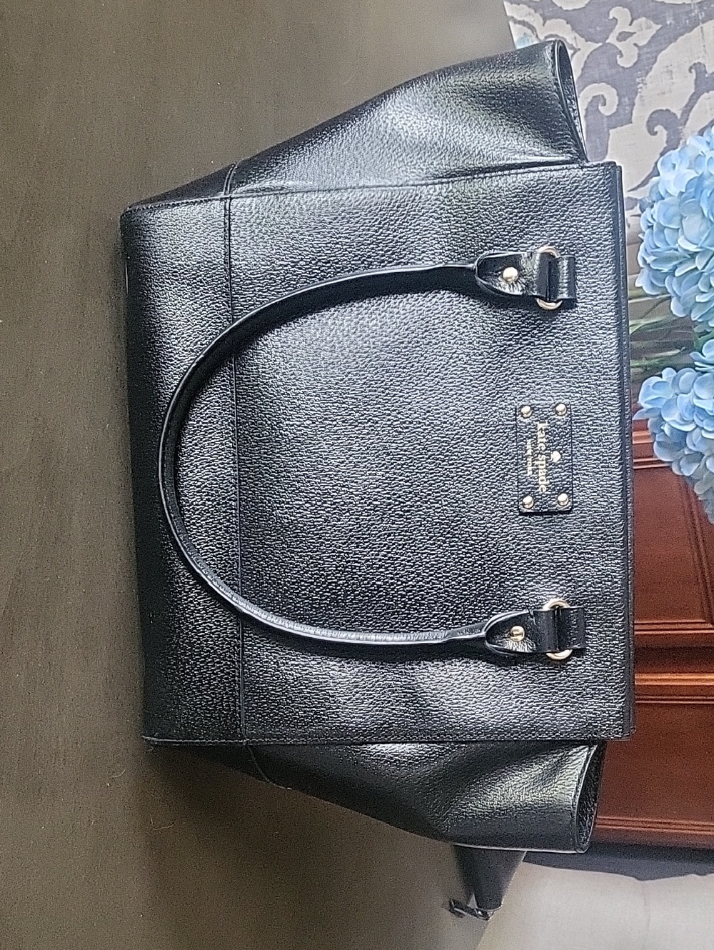 kate spade Black Pebbled Leather Satchel